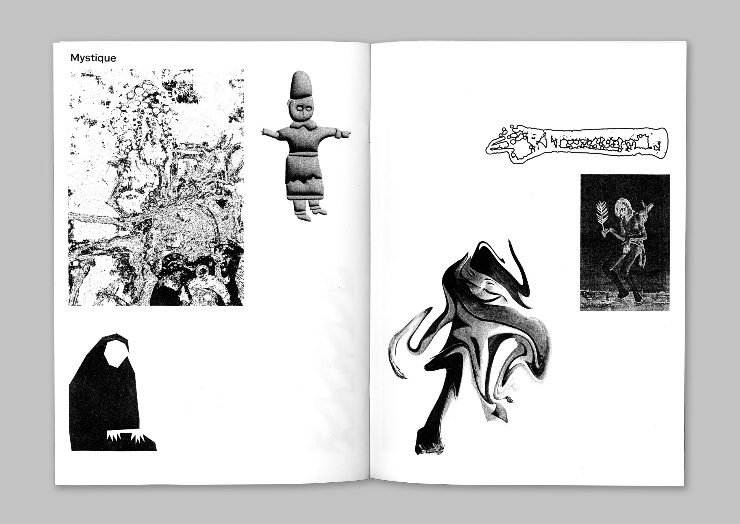 Double page illustrant le mot mystique